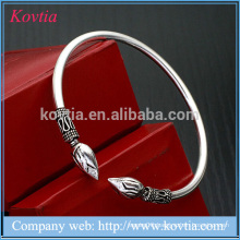 High fashion 925 pure silver 7g sterling bracelet arrow jewellery titanium silver bangle